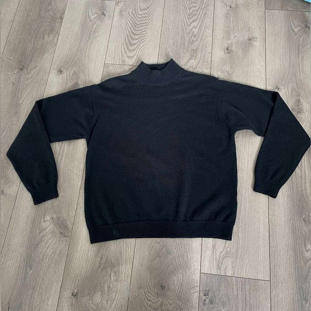 Classic Black Merino Wool Cutter & Buck Sweater